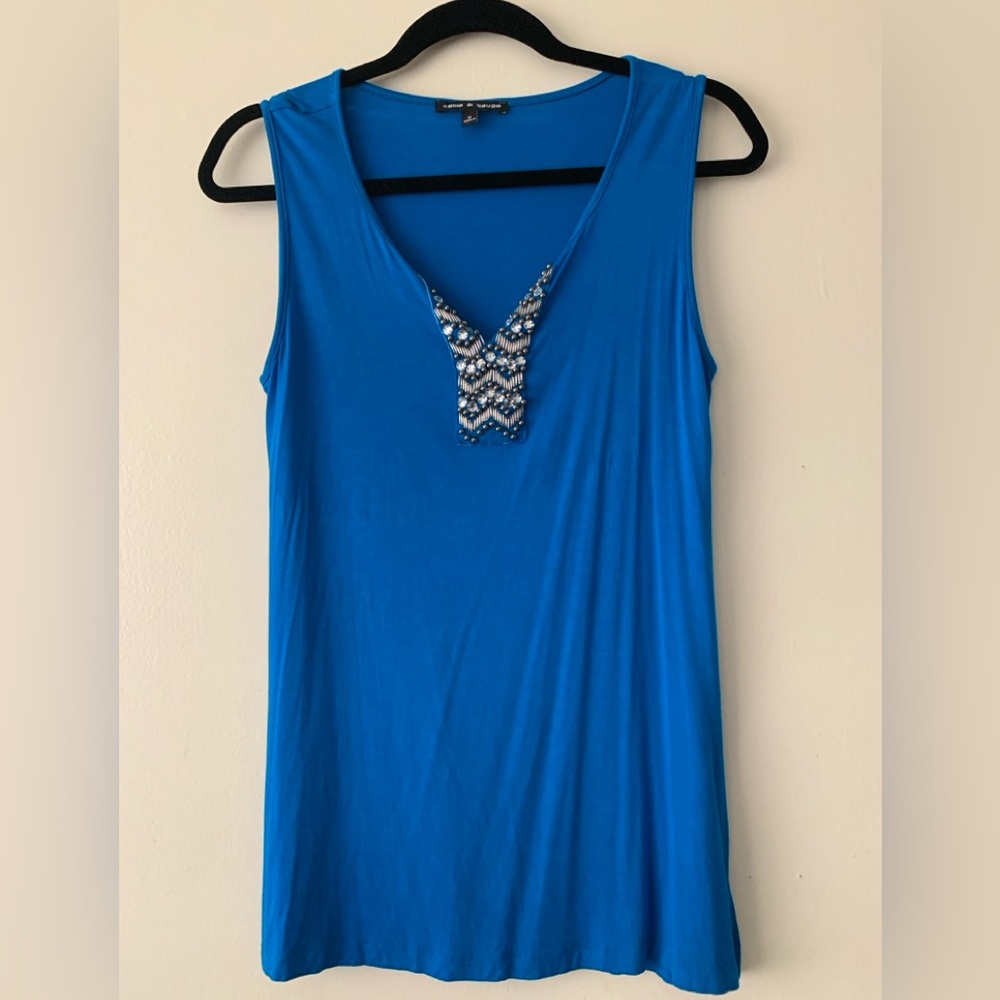 Cable & Gauge Vibrant Blue Blouse